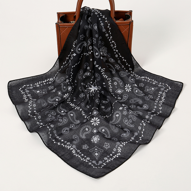 Men'S Fashion Head Scarf - ผ้าพันคอแฟชั่นฮิปฮอปผ้าพันคอกลางแจ้งสำหรับทุกเพศผ้าพันคอคอที่รัดผมสีดำผ้าพันหัวพันข้อมือผ้าเช็ดหน้าพิมพ์ลายผ้าพันคอคลุมไหล่
