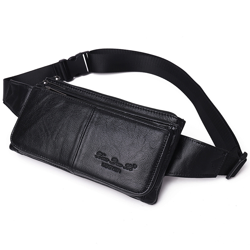 Belt Mens Fashion - กระเป๋าคาดเอวผู้ชาย หนังแท้ กระเป๋าสะพายข้าง กระเป๋าคาดอก แฟชั่นสำหรับเดินทาง ทำจากหนังวัวแท้