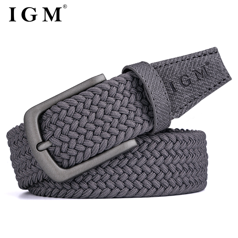 Mens Fashion Dark Grey Pants - แฟชั่นผู้ชายเข็มหัวเข็มขัดเข็มขัดผ้าใบกางเกงกางเกงยีนส์ยืดผ้ายีนส์ผู้ชายเข็มขัดถัก