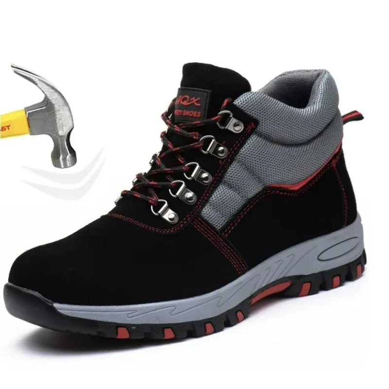 Fashion Men'S Boots - คุณภาพสูงผู้ชายความปลอดภัยรองเท้าทํางานรองเท้าเหล็กรองเท้าเจาะชาย BOOT ฤดูหนาวรองเท้าอุ่นความปลอดภัย Botines สําหรับชาย botas