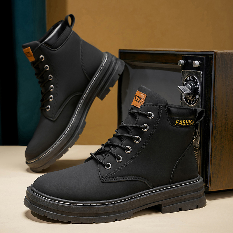 Fashion Men'S Boots - รองเท้าบูทผู้ชายแบบคลาสสิกทรงกลาง รุ่นใหม่ ปี 2025 - พื้นหนา