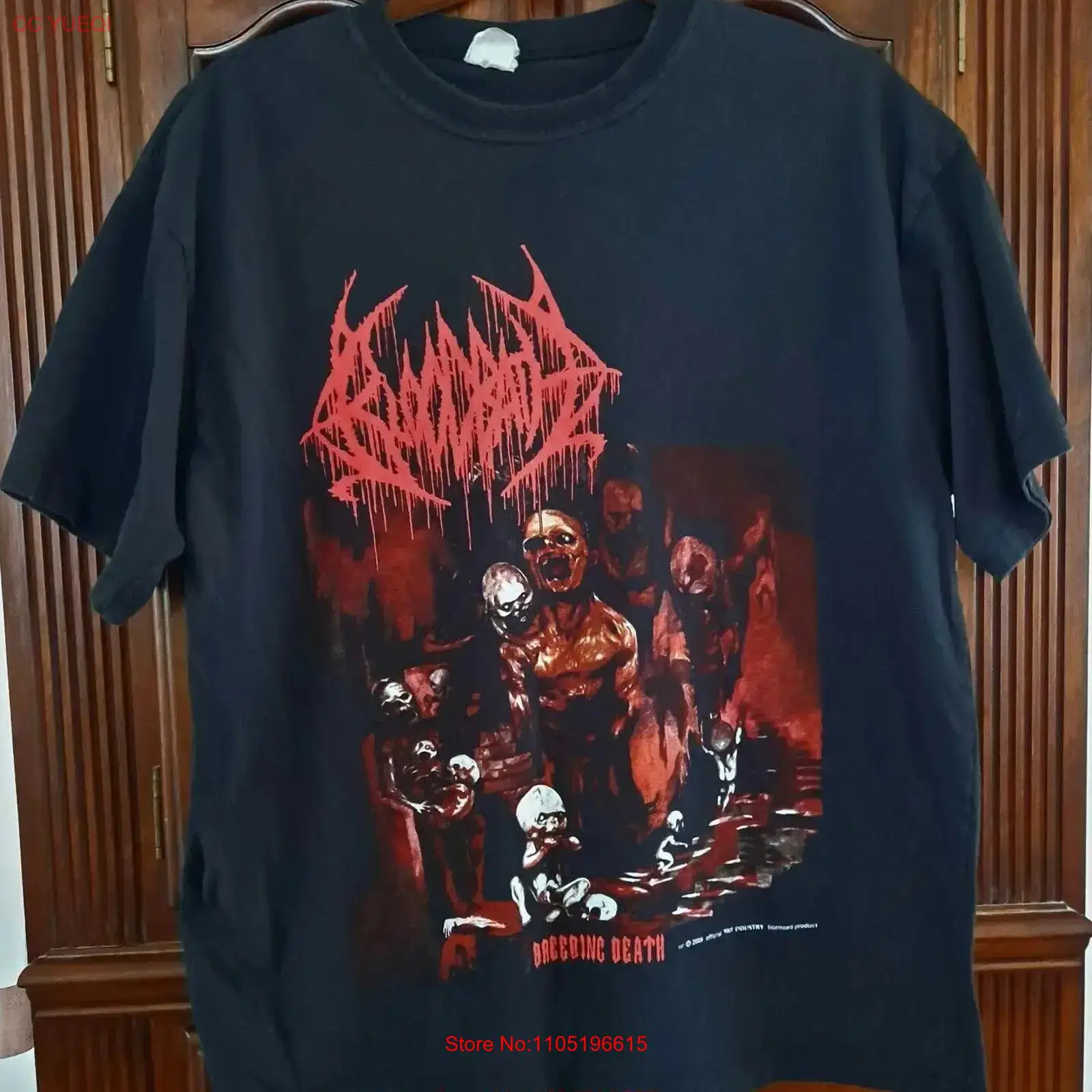 Xl Men'S Fashion - เสื้อยืด BLOODBATH Breeding Death สีดำ ไซส์