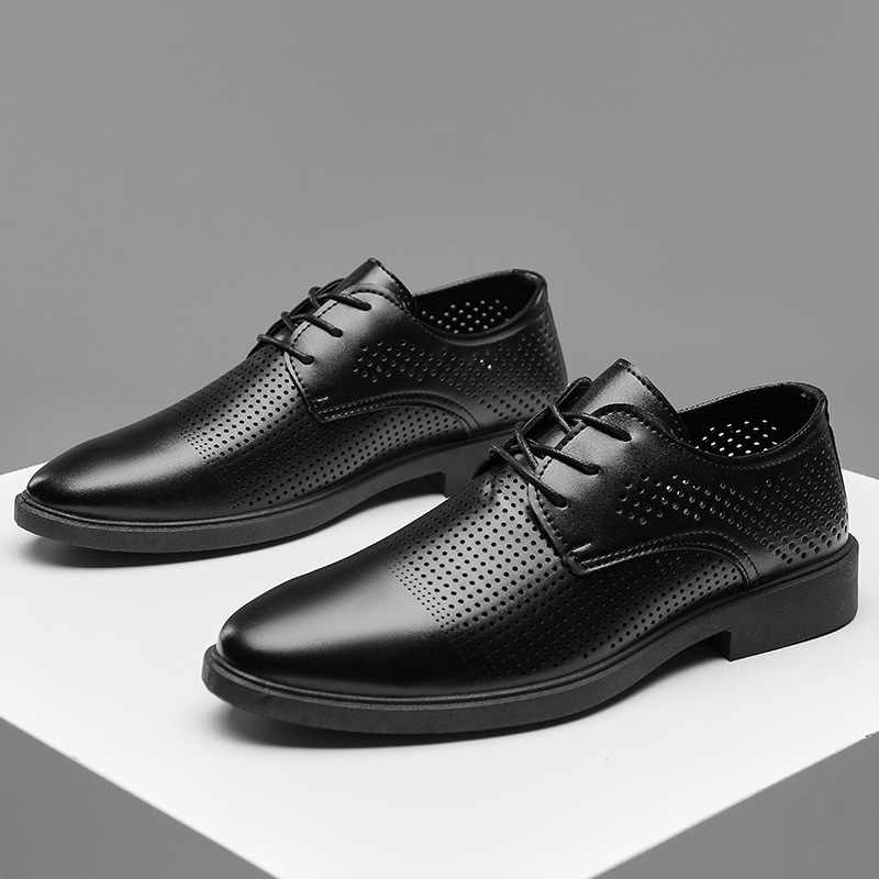 Men'S Fashion Websites - เว็บไซต์ทางการ รองเท้าหนังผู้ชาย Summer Hollow น้ำหนักเบา ระบายอากาศได้ดี