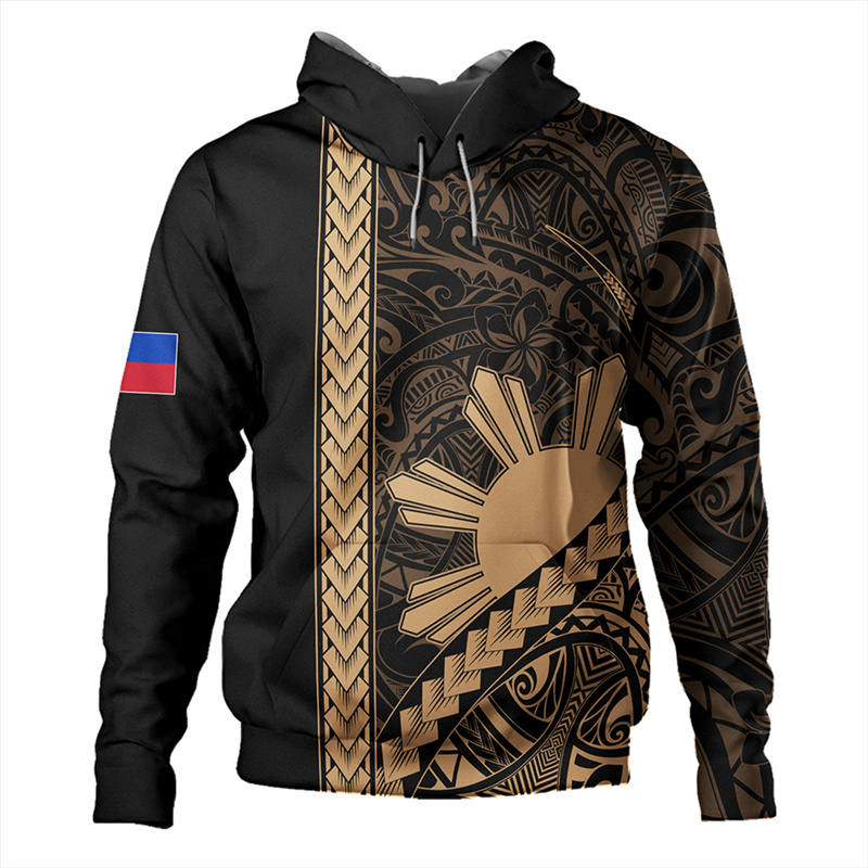 Men'S Fashion Philippines - เสื้อมีฮู้ดลายชาวฟิลิปปินส์พิมพ์ลาย3D เสื้อลายสักชาวฟิลิปปินส์เสื้อมีฮู้ดเสื้อมีหมวกแฟชั่นสำหรับผู้ชายเด็กเสื้อคลุมย้อนยุค