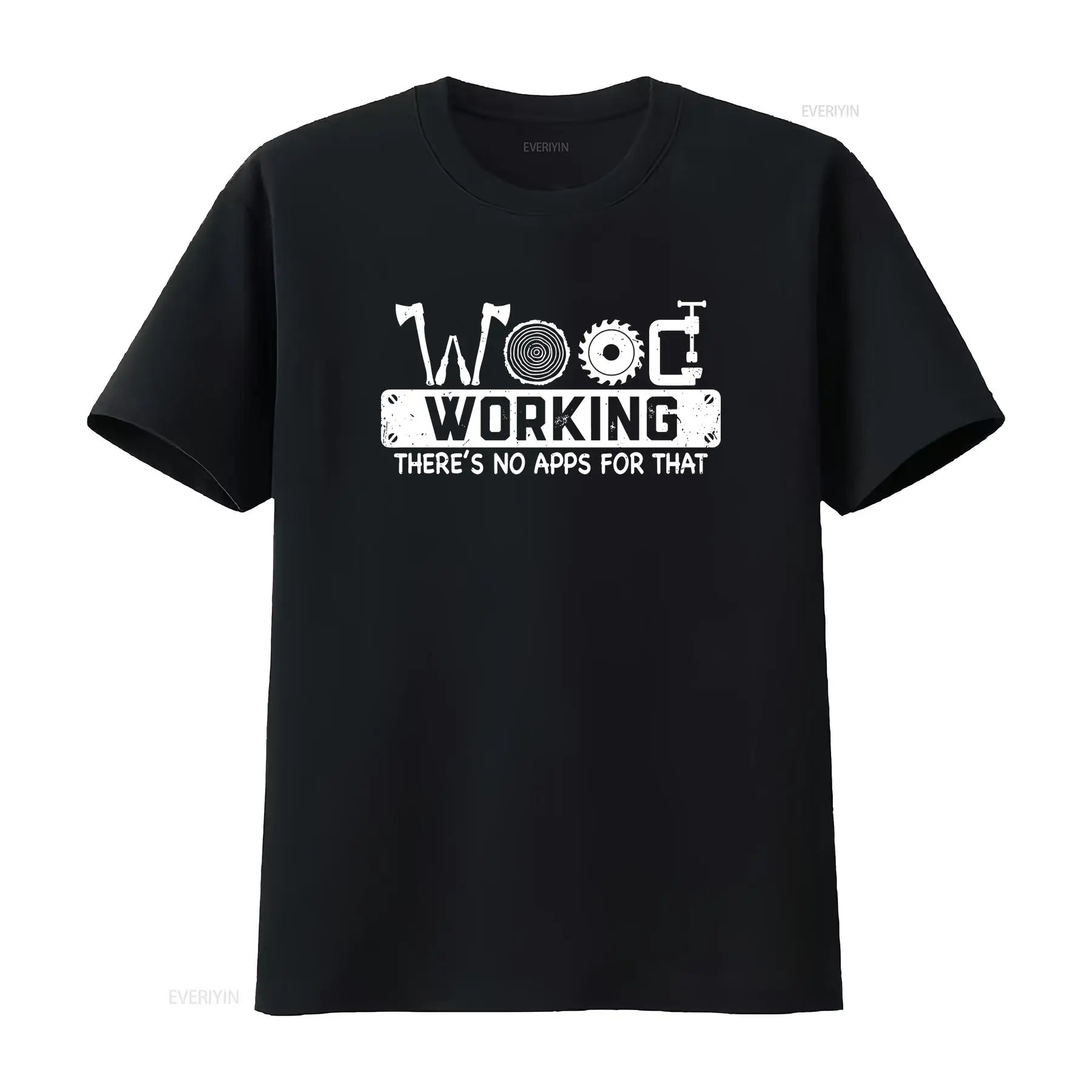 Men'S Fashion App - เสื้อยืดลายช่างไม้ งานไม้ วินเทจ ล้างสีเล็กน้อย สไตล์กราฟิก แฟชั่นดีไซเนอร์