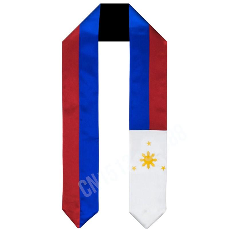 Men'S Fashion Philippines - ฟิลิปปินส์ธงผ้าพันคอพิมพ์สายสะพายสำเร็จการศึกษาสตอลการศึกษาต่างประเทศผู้ใหญ่ยู ไนเซกซ์ปาร์ตี้อุปกรณ์เสริม
