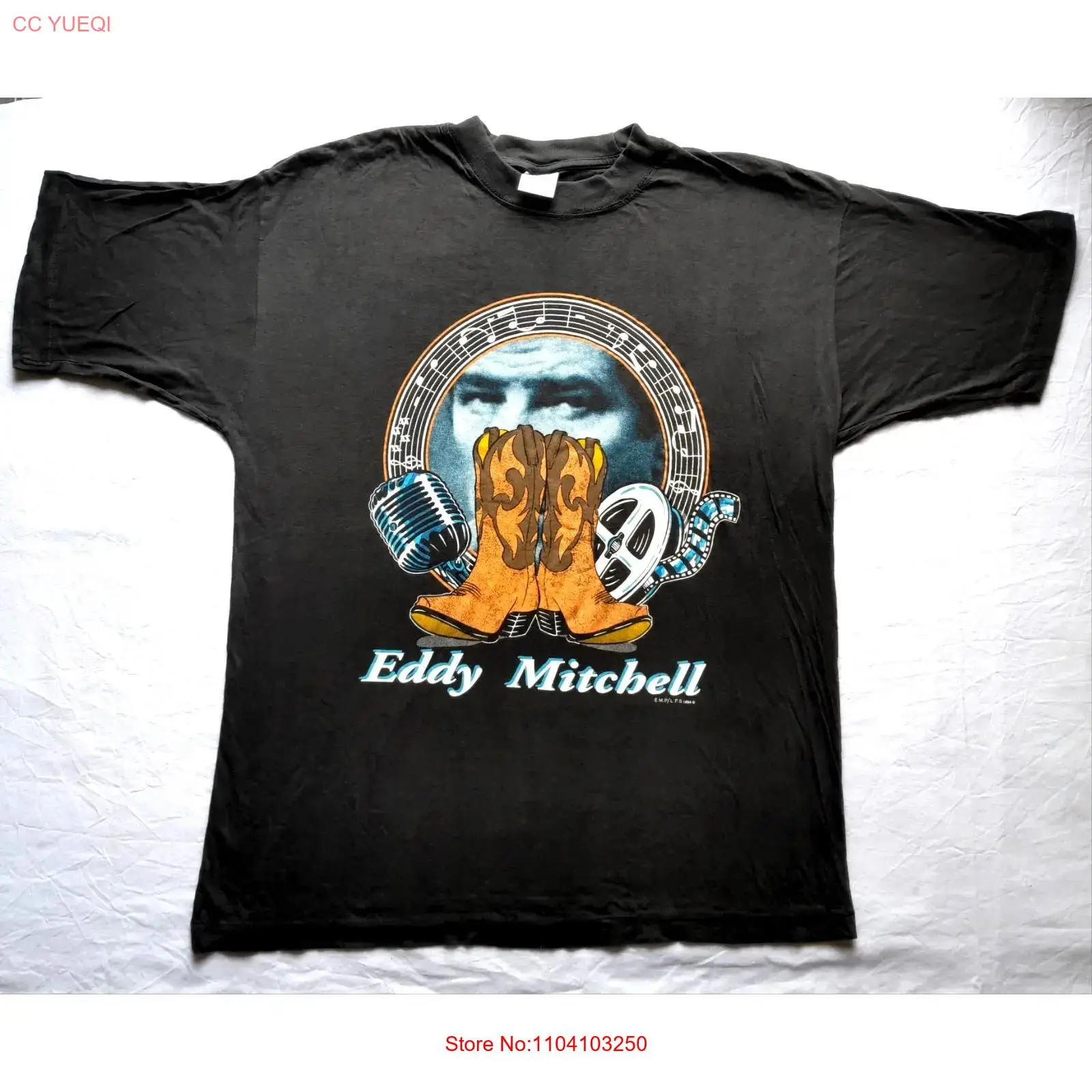 Xl Men'S Fashion - เสื้อยืดวินเทจแท้หายาก EDDY MITCHELL ปี 1994 ไซส์