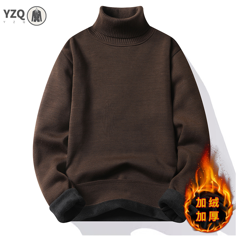 Turtleneck Sweater Men - เสื้อผ้าผู้ชาย Anti-pilling คุณภาพสูงถักเสื้อคอเต่า SLIM FIT เสื้อแขนยาวสีทึบแนวโน้มเสื้อผ้าผู้ชาย