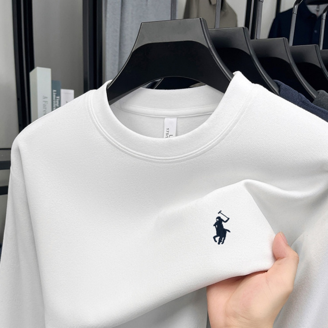 Men'S Fashion T Shirts - เสื้อยืดคอกลมแขนยาวผู้ชายแบรนด์หรูผ้าฝ้ายเนื้อนุ่ม แฟชั่นฤดูใบไม้ร่วง ปักลาย สไตล์เกาหลี ทรงหลวม เสื้อสเวตเตอร์ลำลอง