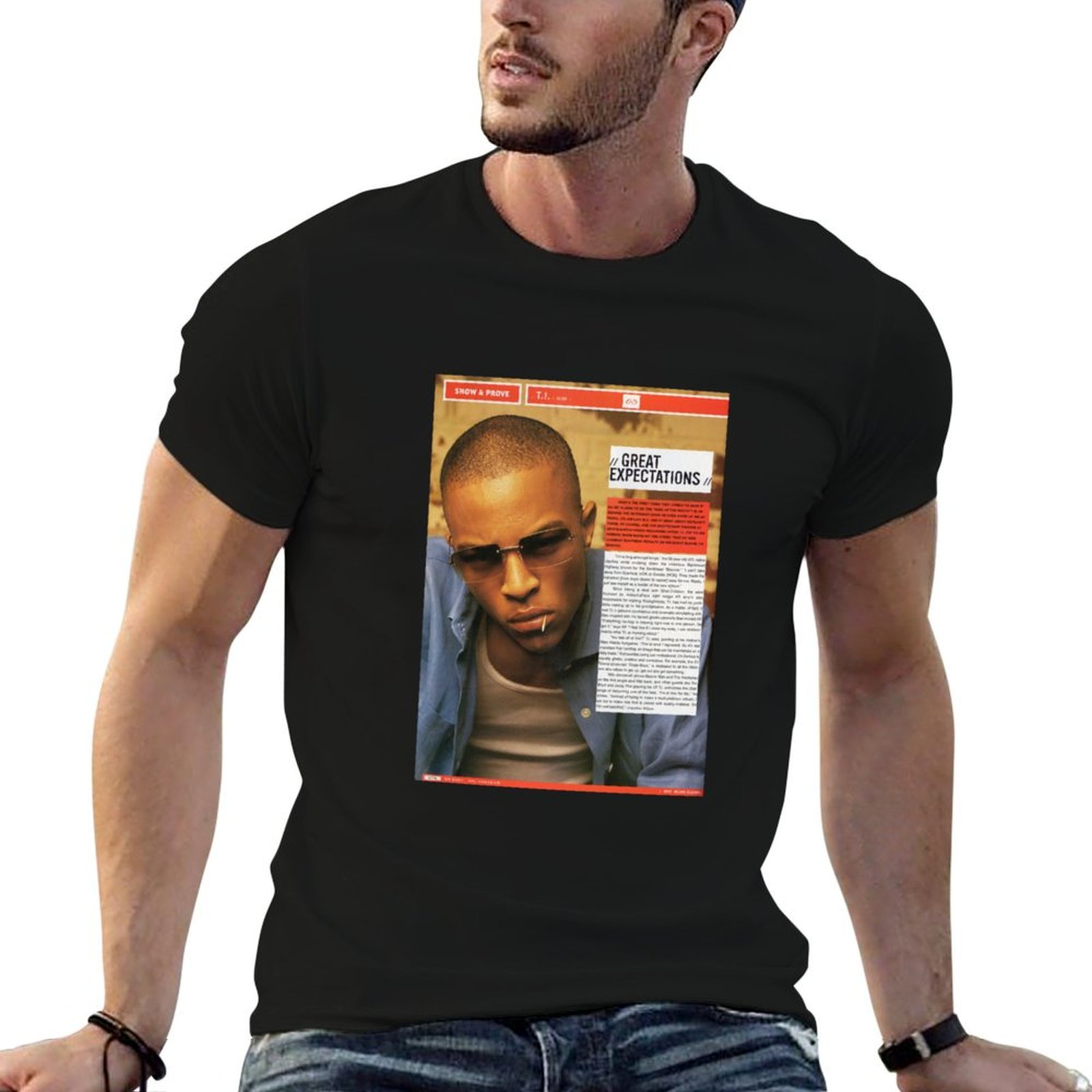 Mens Fashion Magazines - T.I. - โชว์และพิสูจน์ - เสื้อยืดแมกกาซีน XXL