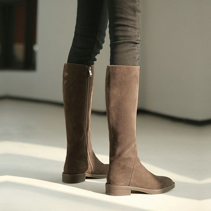 Fashion Men'S Boots - รองเท้าบูทผู้หญิงแฟชั่นฤดูหนาวบุขนเทียมสีดำแบบยาว