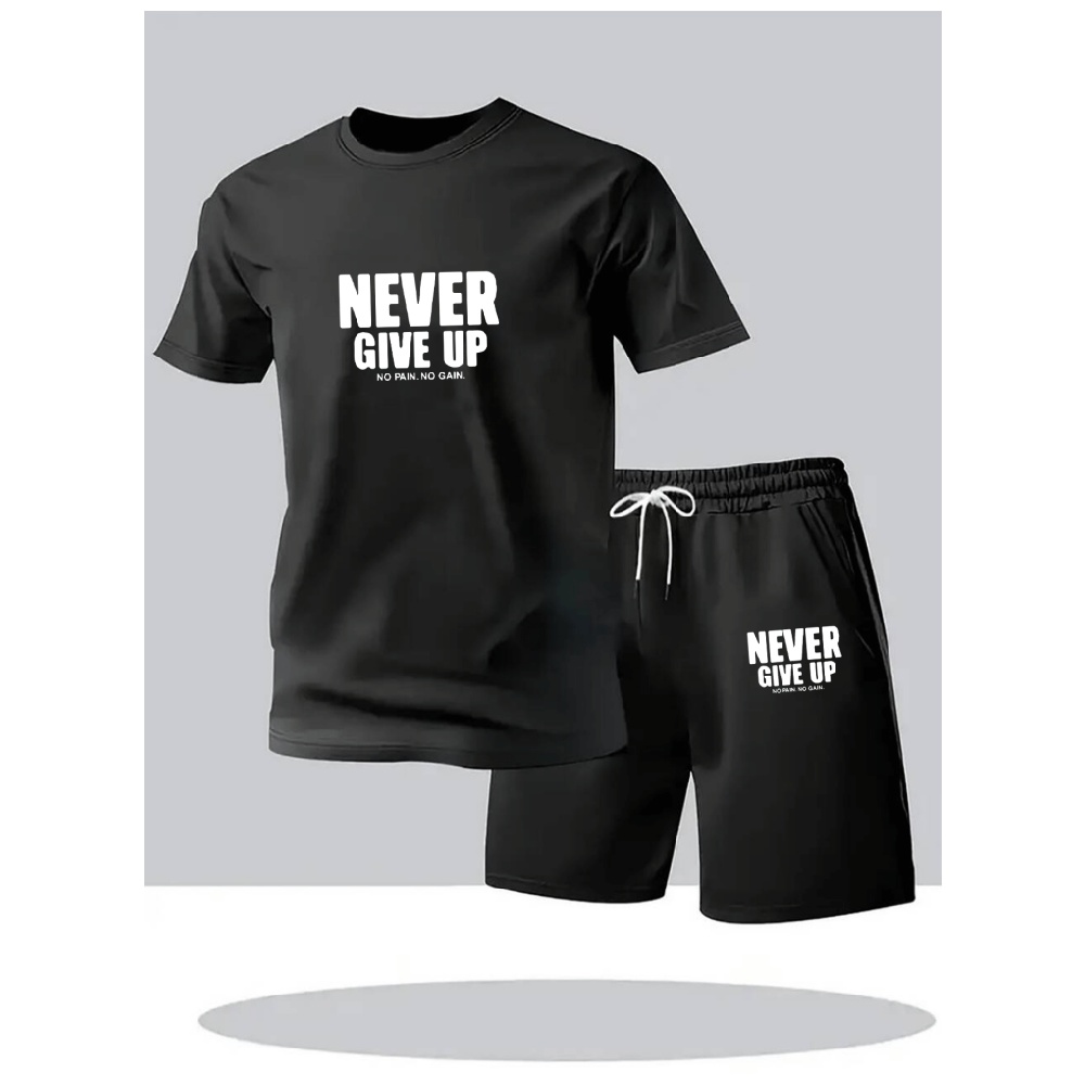 Men'S Fashion For Summer 2026 - ชุดเสื้อยืดแฟชั่นผู้ชายฤดูร้อน 2026 เสื้อยืดคอกลมแขนสั้น + กางเกงขาสั้นกีฬา แห้งเร็ว