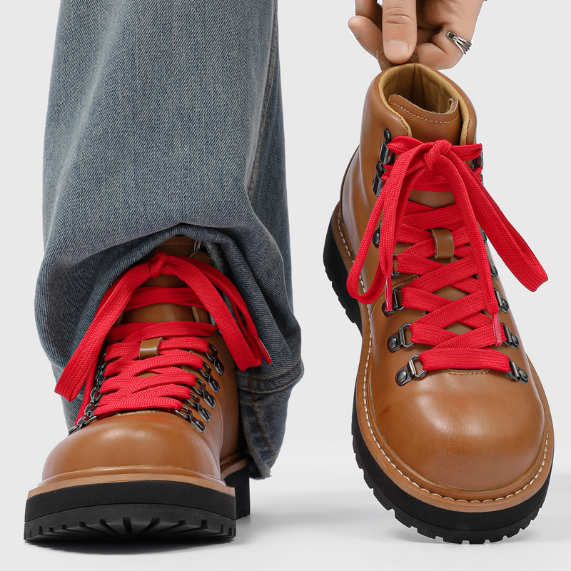 Fashion Men'S Boots - รองเท้าเดอร์บี้ผู้ชายสไตล์ใหม่รับฤดูใบไม้ผลิ พื้นหนา เพิ่มความสูง หัวมน สไตล์ชุดทำงาน ลำลอง