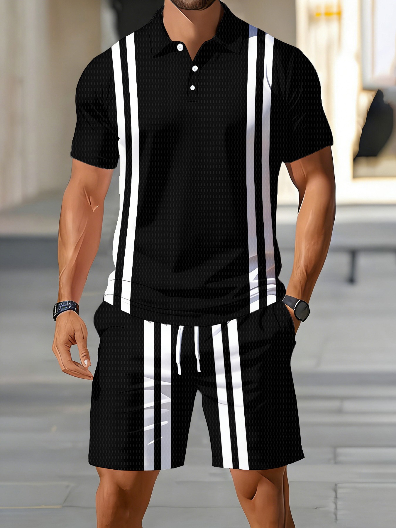 Men'S Fashion Polo - เสื้อโปโลแขนสั้นผู้ชายดีไซน์ใหม่ฤดูร้อนปี 2026 สไตล์อเมริกัน - แฟชั่นสตรีท นุ่มสบาย
