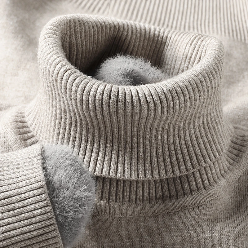Turtleneck Sweater Men - Sweatwear Mens Anti-pilling คุณภาพสูงถักเสื้อกันหนาว SLIM FIT