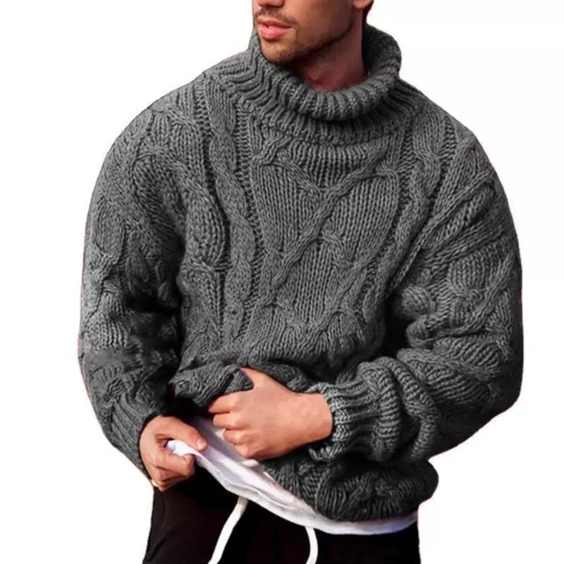 เสื้อสเวตเตอร์ผู้ชายคอสูงลายดอ - Turtleneck Sweater Men บทวิจารณ์และราคา