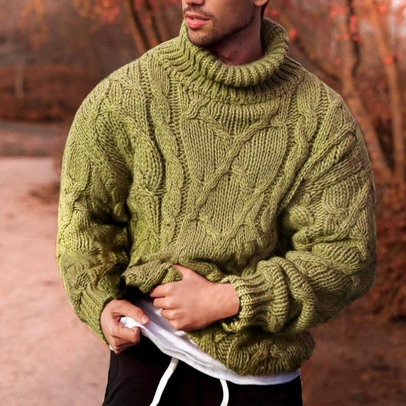 เสื้อสเวตเตอร์ผู้ชายคอสูงลายดอ - Turtleneck Sweater Men บทวิจารณ์และราคา