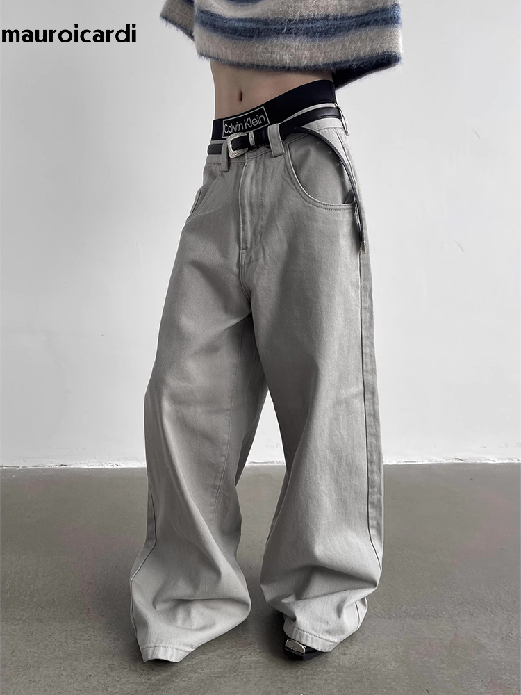 Mauroicardi กางเกงขาม้าทรงหลวม - Mens Fashion Dark Grey Pants บทวิจารณ์และราคา