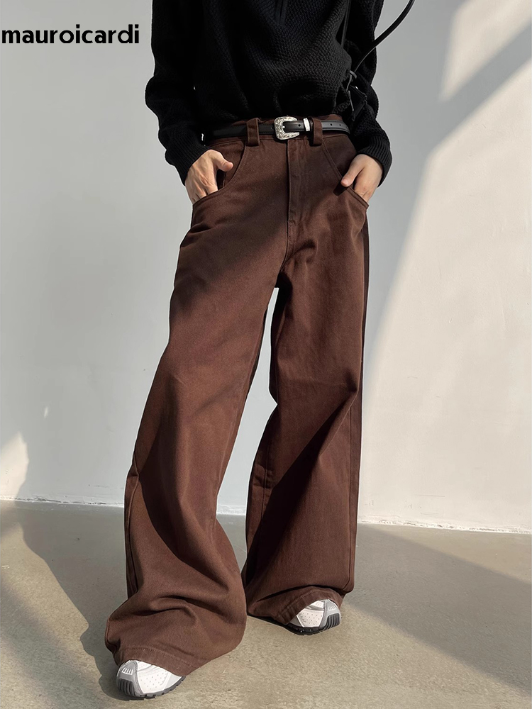 Mauroicardi กางเกงขาม้าทรงหลวม - Mens Fashion Dark Grey Pants บทวิจารณ์และราคา