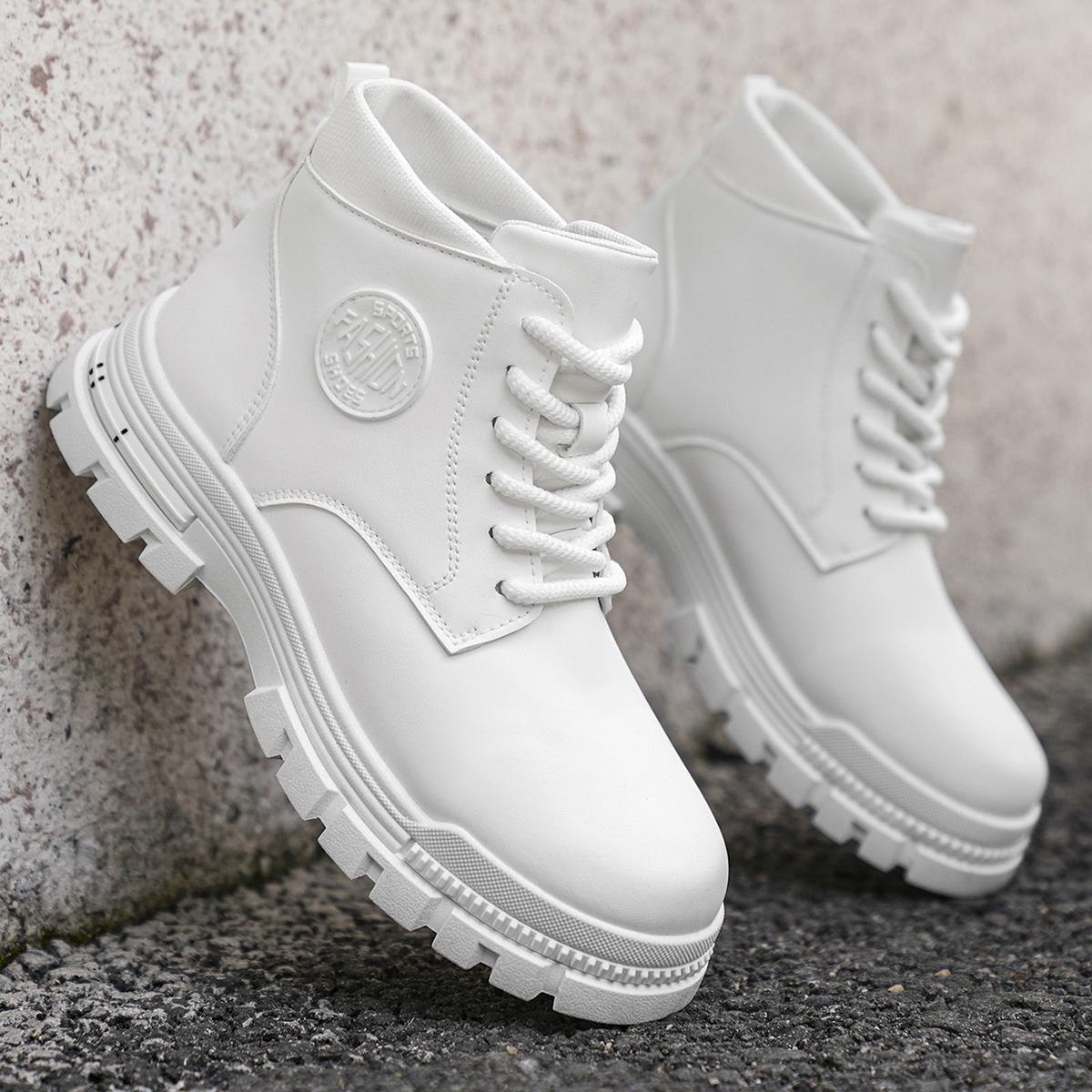 รองเท้าบูทมอเตอร์ไซค์สีขาวสำหร - Fashion Men'S Boots บทวิจารณ์และราคา