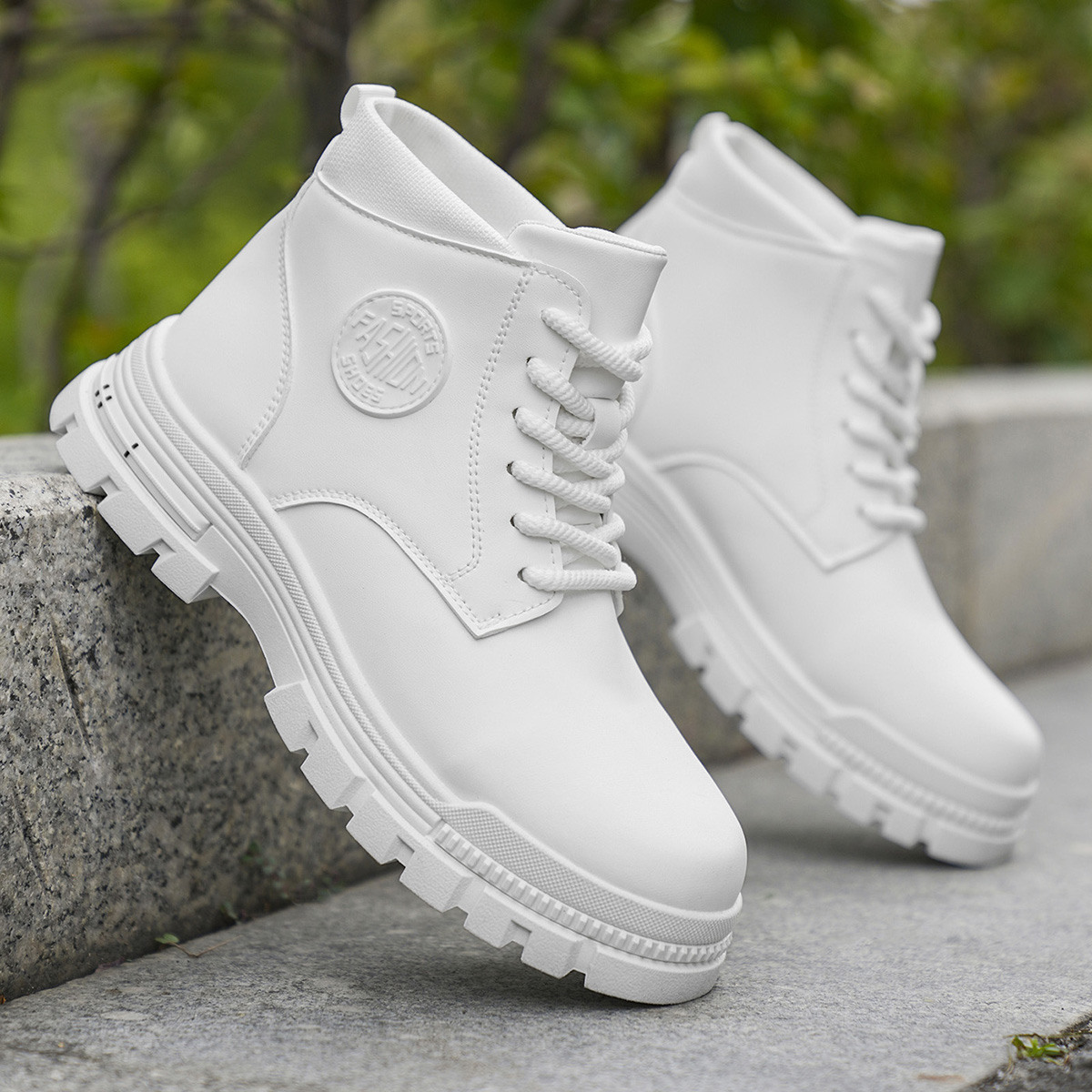 รองเท้าบูทมอเตอร์ไซค์สีขาวสำหร - Fashion Men'S Boots บทวิจารณ์และราคา