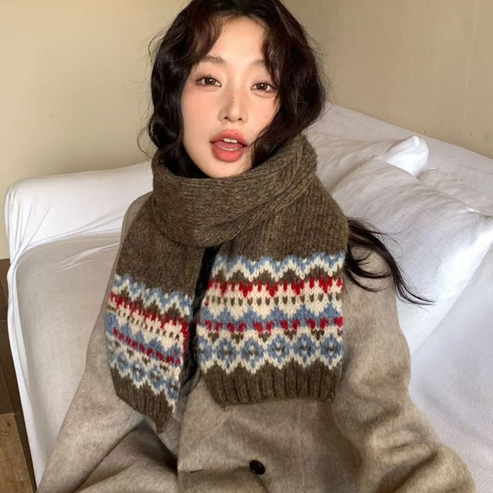 ผ้าพันคอไหมพรมลายแจ็คการ์ดแบบค - Men Scarf Wool บทวิจารณ์และราคา