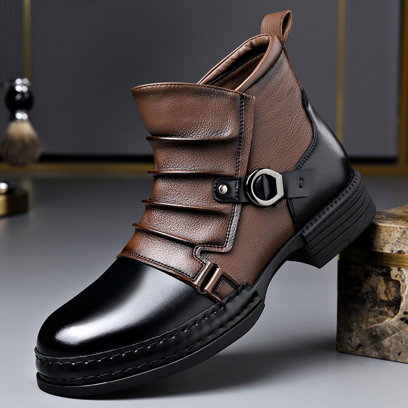 รองเท้าบูทข้อสั้นสไตล์เรโทรสำห - Fashion Men'S Boots บทวิจารณ์และราคา