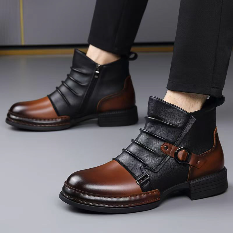 รองเท้าบูทข้อสั้นสไตล์เรโทรสำห - Fashion Men'S Boots บทวิจารณ์และราคา