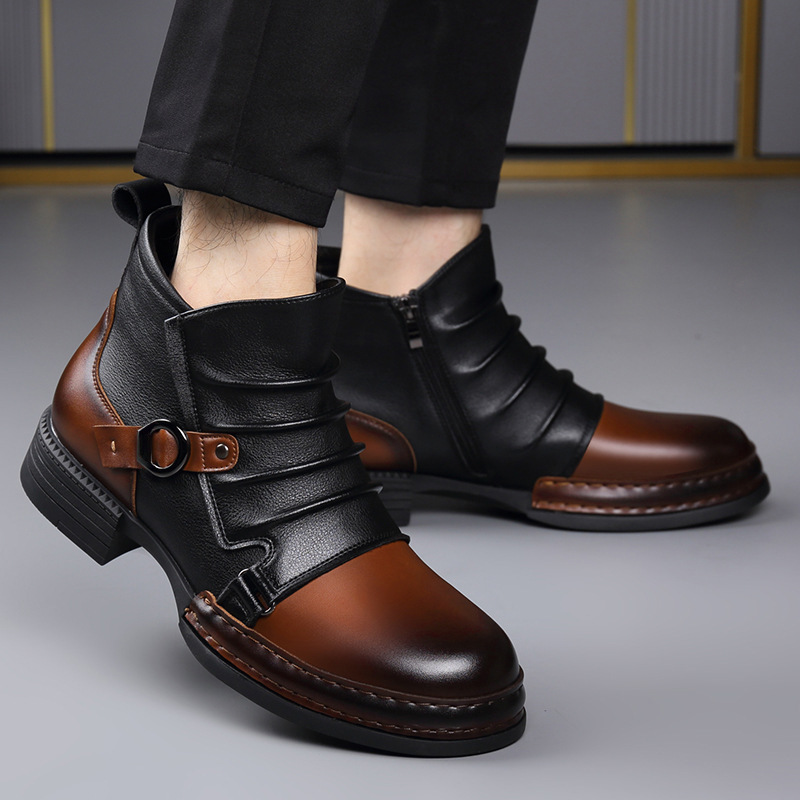 รองเท้าบูทข้อสั้นสไตล์เรโทรสำห - Fashion Men'S Boots บทวิจารณ์และราคา