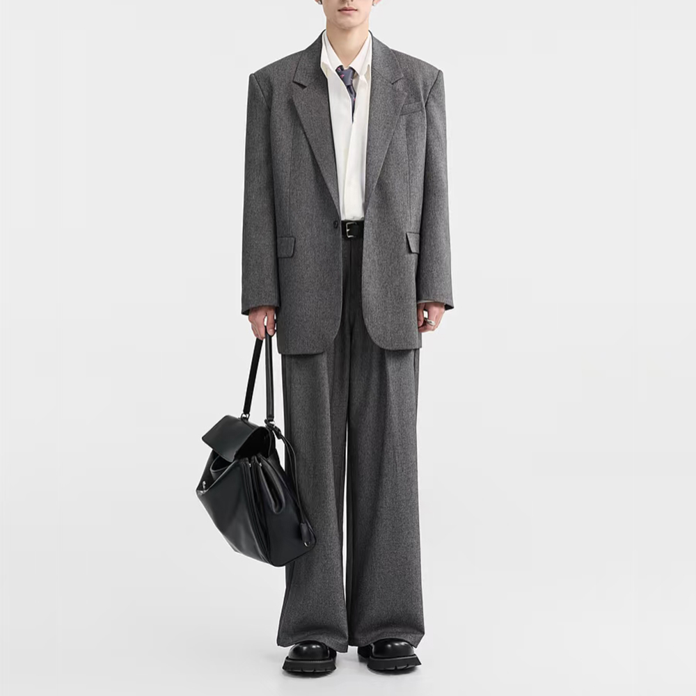แฟชั่นสีเทาเข้มหลวมผู้ชาย 2 ชิ - Mens Fashion Dark Grey Pants บทวิจารณ์และราคา