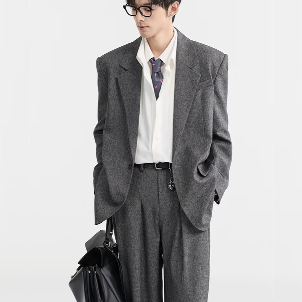แฟชั่นสีเทาเข้มหลวมผู้ชาย 2 ชิ - Mens Fashion Dark Grey Pants บทวิจารณ์และราคา