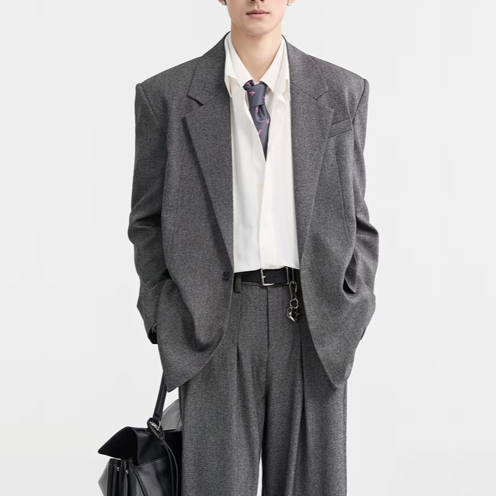 แฟชั่นสีเทาเข้มหลวมผู้ชาย 2 ชิ - Mens Fashion Dark Grey Pants บทวิจารณ์และราคา