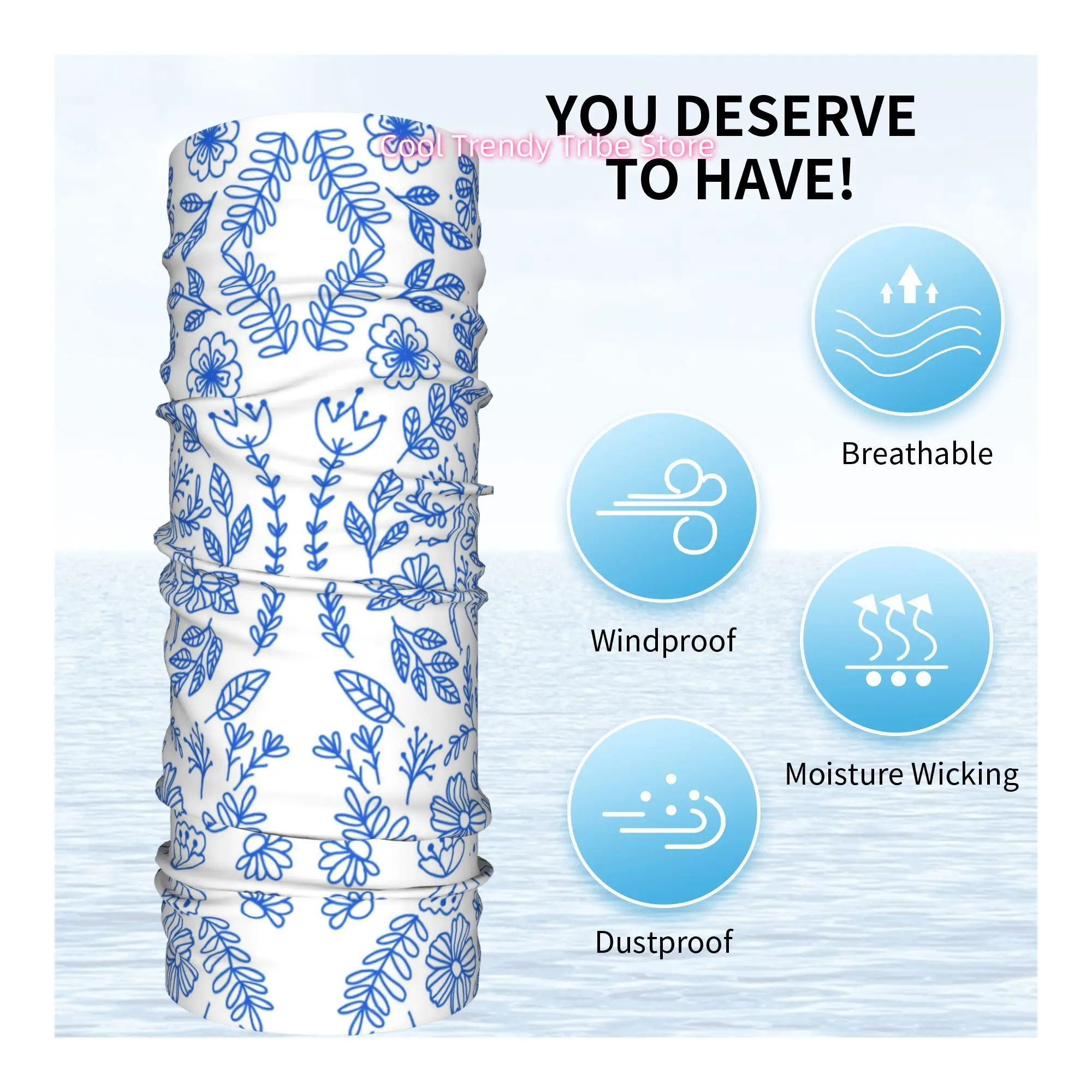 ผ้าพันคอ/ผ้าโพกศีรษะลายดอกไม้ส - Men'S Fashion Head Scarf บทวิจารณ์และราคา