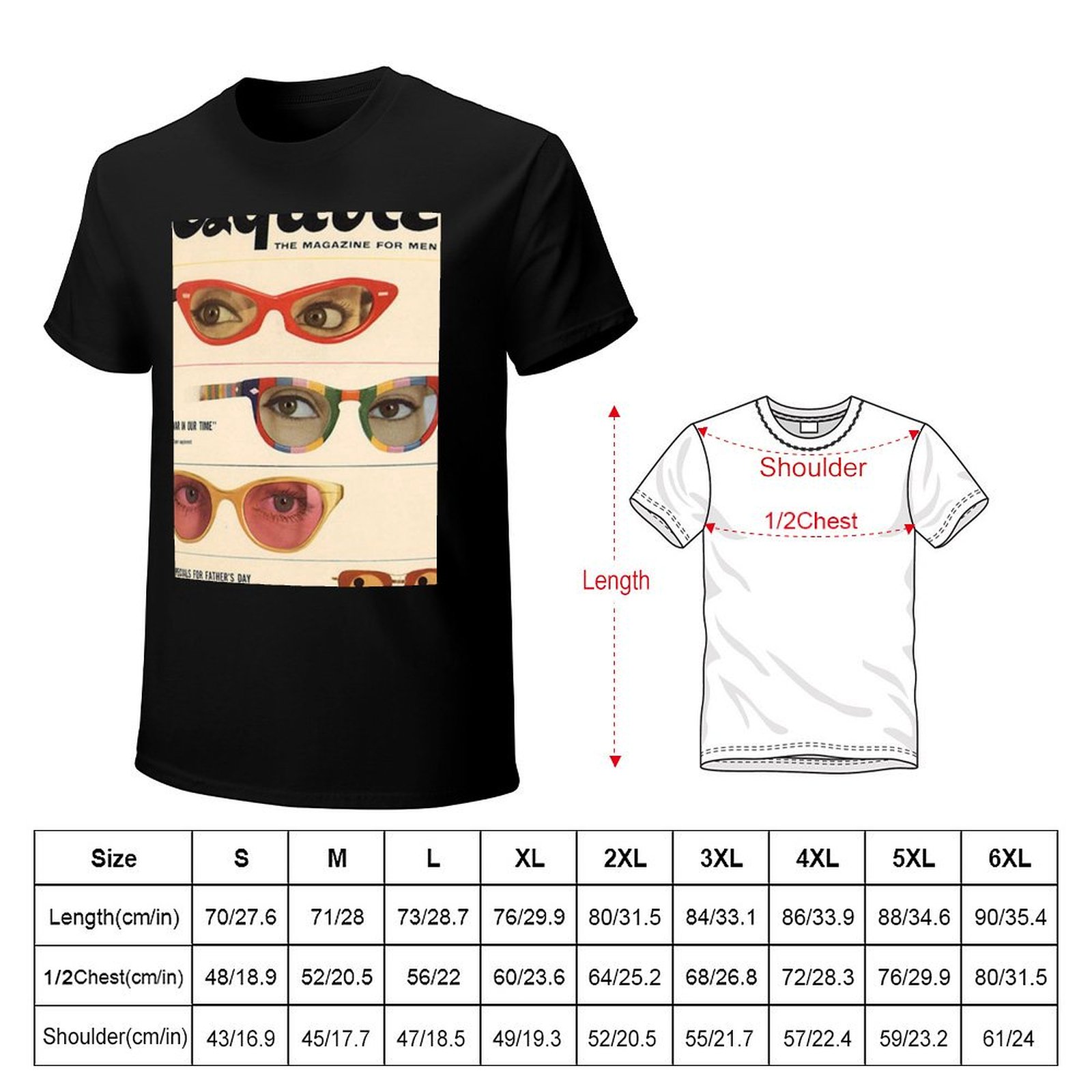 เสื้อยืดแฟชั่นเรโทรลายแว่นกันแ - Mens Fashion Magazines บทวิจารณ์และราคา
