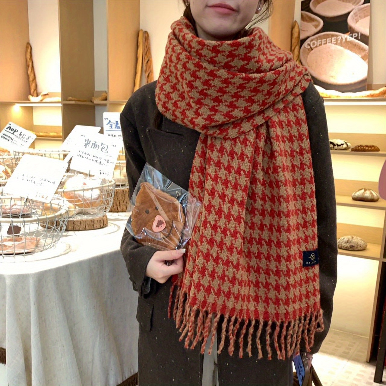 ผ้าพันคอขนสัตว์ FANGSIGE รุ่น  - Men Scarf Wool บทวิจารณ์และราคา