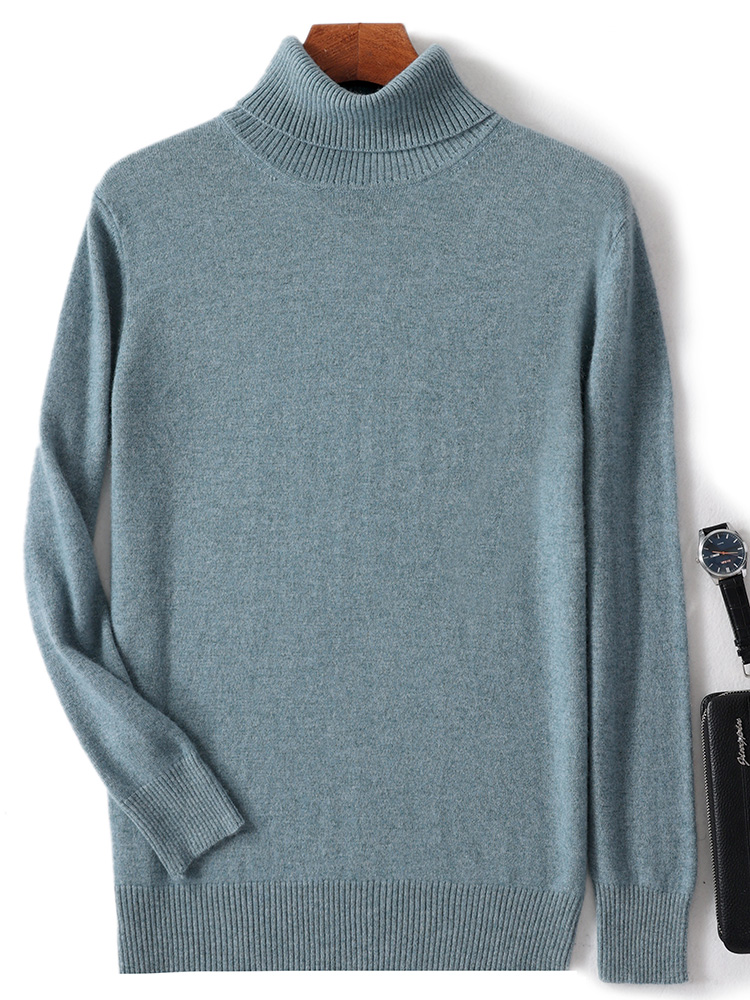 ฤดูใบไม้ร่วงฤดูหนาวผู้ชายขนสัต - Turtleneck Sweater Men บทวิจารณ์และราคา
