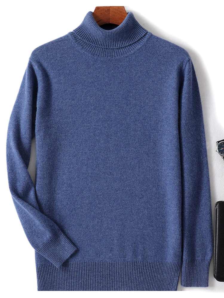 ฤดูใบไม้ร่วงฤดูหนาวผู้ชายขนสัต - Turtleneck Sweater Men บทวิจารณ์และราคา