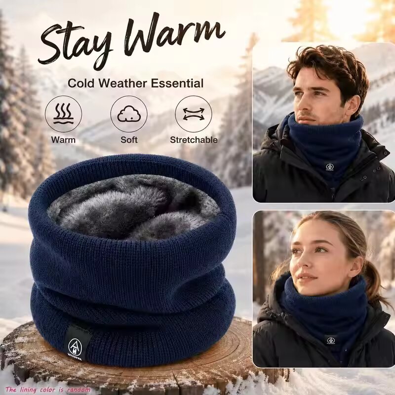 ผ้าพันคอถักไหมพรมกันหนาวสำหรับ - Men Scarf Wool บทวิจารณ์และราคา