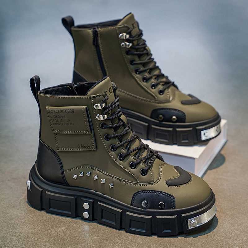 รองเท้าบูทหุ้มข้อสูงสำหรับผู้ช - Fashion Men'S Boots บทวิจารณ์และราคา