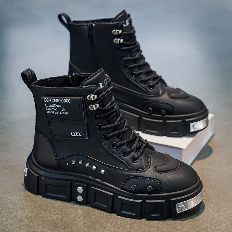 รองเท้าบูทหุ้มข้อสูงสำหรับผู้ช - Fashion Men'S Boots บทวิจารณ์และราคา