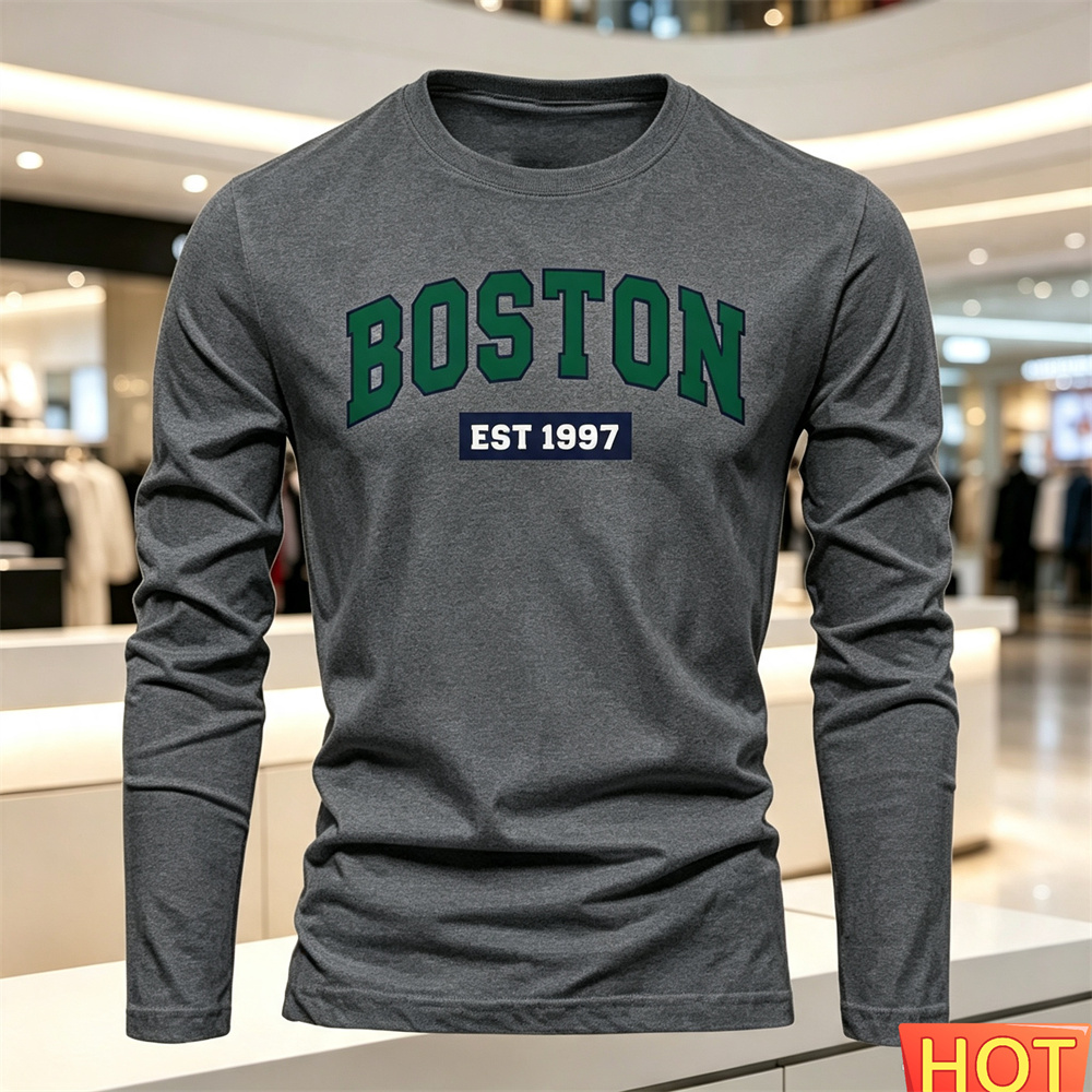 เสื้อยืดแขนยาวผู้ชายลายตัวอักษ - Mens Fashion Ideas บทวิจารณ์และราคา