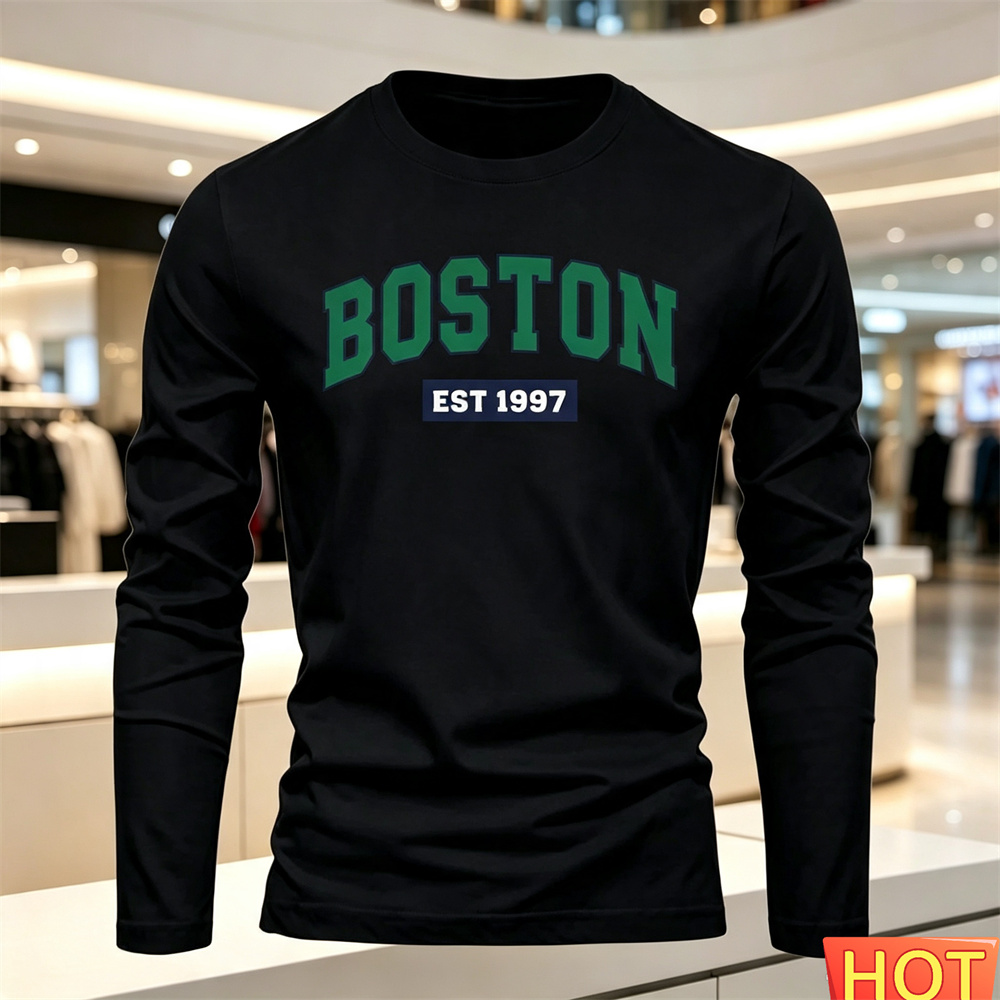 เสื้อยืดแขนยาวผู้ชายลายตัวอักษ - Mens Fashion Ideas บทวิจารณ์และราคา