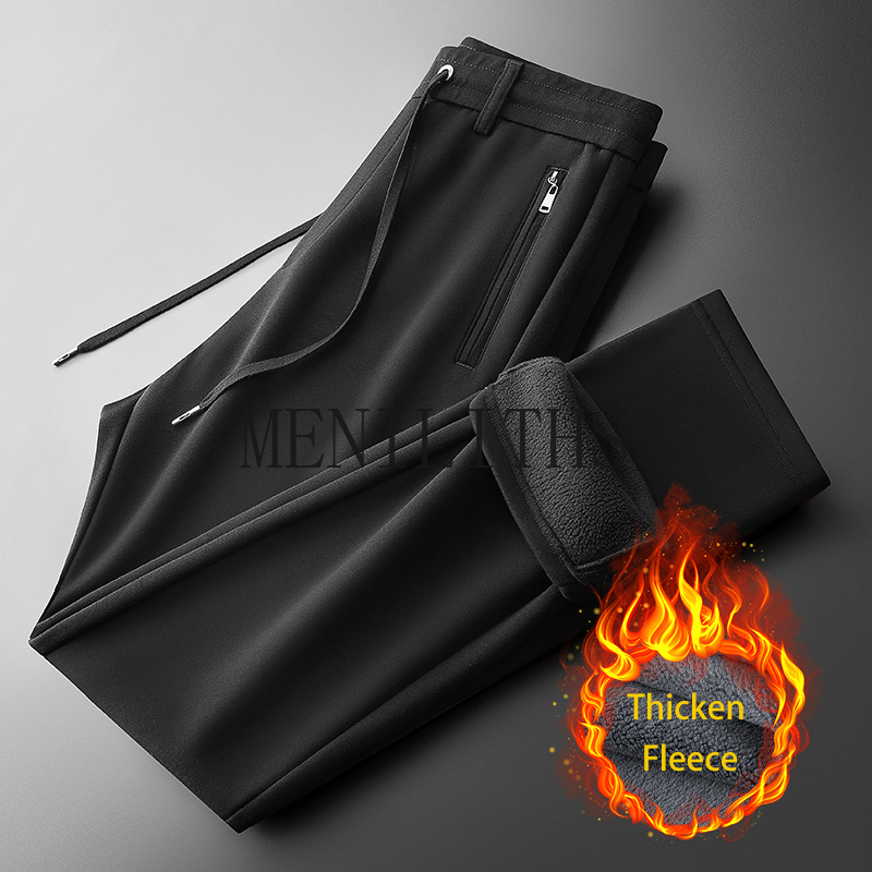 กางเกงวอร์มผู้ชาย ผ้าฟลีซ แฟชั - Mens Fashion Dark Grey Pants บทวิจารณ์และราคา