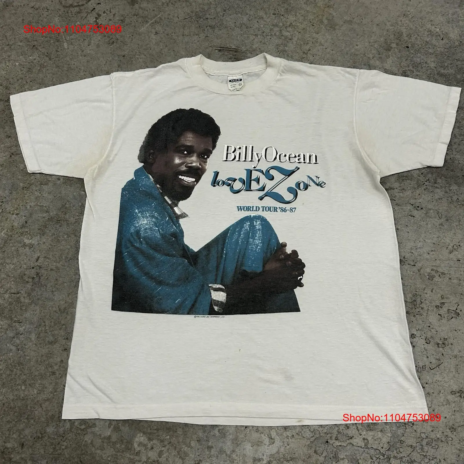 Vintage 80s Billy Ocean Band T - Xl Men'S Fashion บทวิจารณ์และราคา