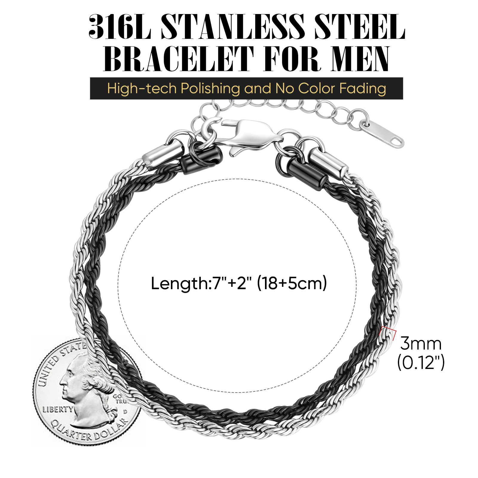 สร้อยข้อมือสแตนเลสสตีลแบบเกลีย - Men'S Fashion Over 30 บทวิจารณ์และราคา
