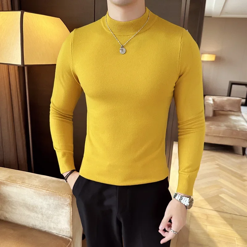 12 สีครึ่งคอสูงเสื้อกันหนาวผู้ - Turtleneck Sweater Men บทวิจารณ์และราคา