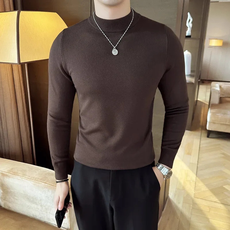 12 สีครึ่งคอสูงเสื้อกันหนาวผู้ - Turtleneck Sweater Men บทวิจารณ์และราคา