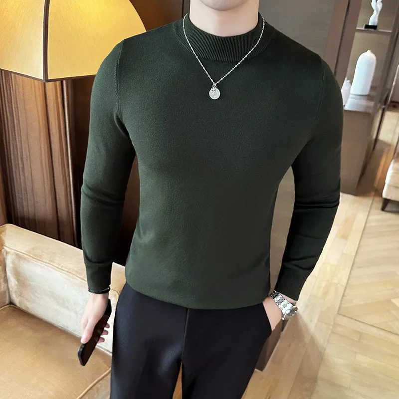 12 สีครึ่งคอสูงเสื้อกันหนาวผู้ - Turtleneck Sweater Men บทวิจารณ์และราคา