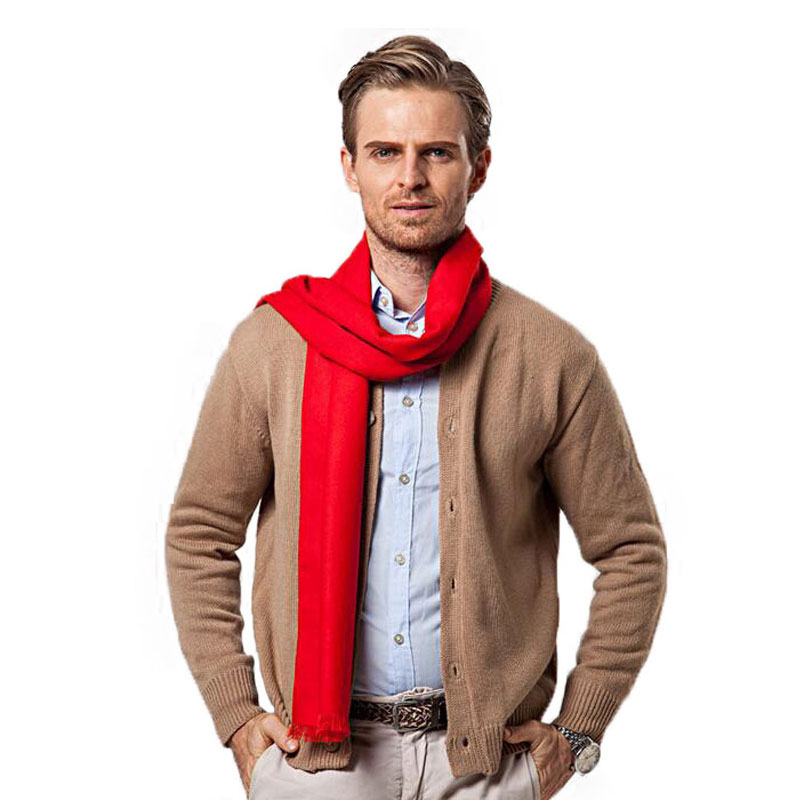 แฟชั่นฤดูหนาวสีทึบผู้ชายผ้าพัน - Men Scarf Wool บทวิจารณ์และราคา