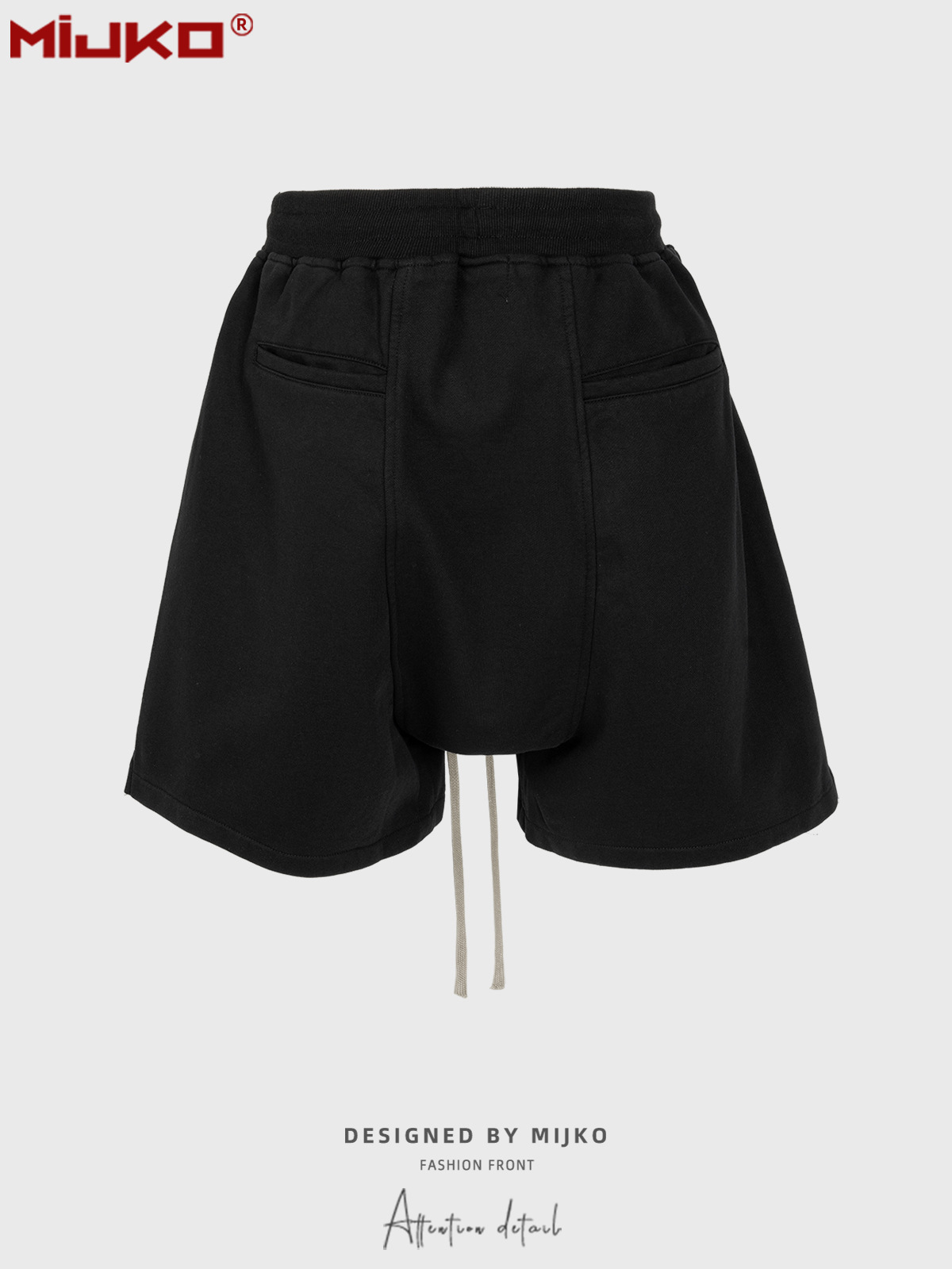 MIJKO กางเกงขาสั้นสีดำสีเทาเข้ - Mens Fashion Dark Grey Pants บทวิจารณ์และราคา